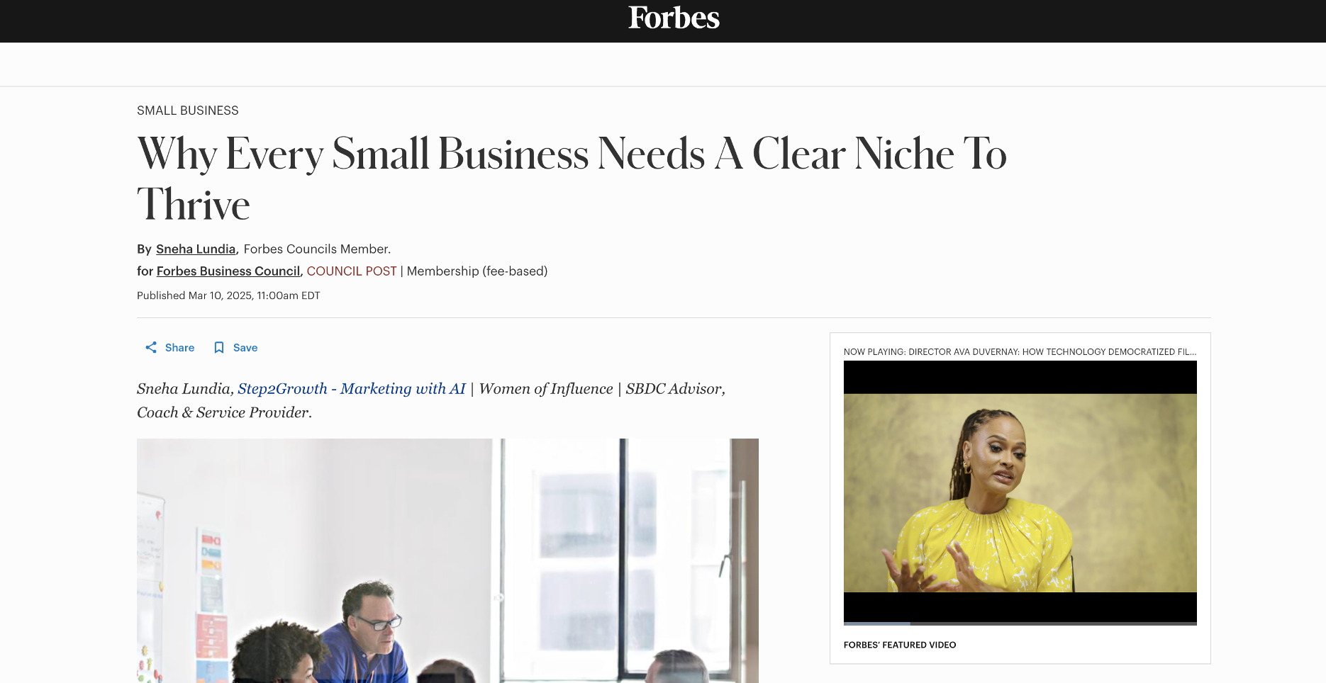 모두에게 어필하려는 사업은 결국 누구에게도 어필하지 못하므로, 명확한 틈새시장에 집중할 때 비로소 더 강력한 브랜드 정체성, 높은 고객 충성도, 그리고 지속적인 성장을 달성할 수 있다.(출처: forbes)