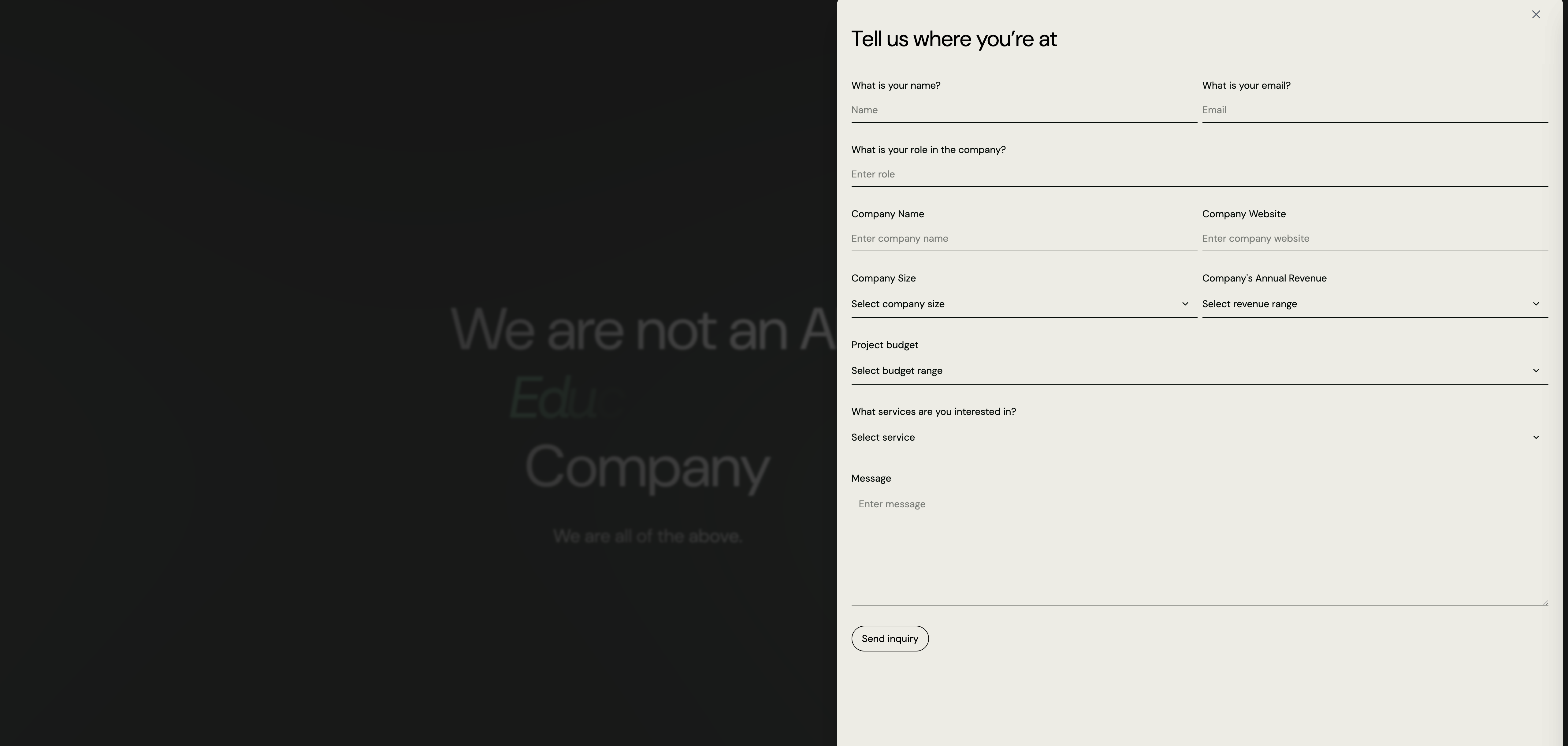 Morningside AI는 정찰제를 두지 않는다. 잠재 고객은 회사 규모와 연매출, 프로젝트 예산을 제출해야만 견적을 받을 수 있다. 이러한 구조는 일반적으로 프리미엄 컨설팅 및 고가형 B2B 서비스에서 채택되는 방식으로, Morningside가 단순 툴 제공이 아닌 고부가가치 AI 파트너십 모델을 지향하고 있음을 보여준다. 상단의 이미지는 Morningside의 문의 양식