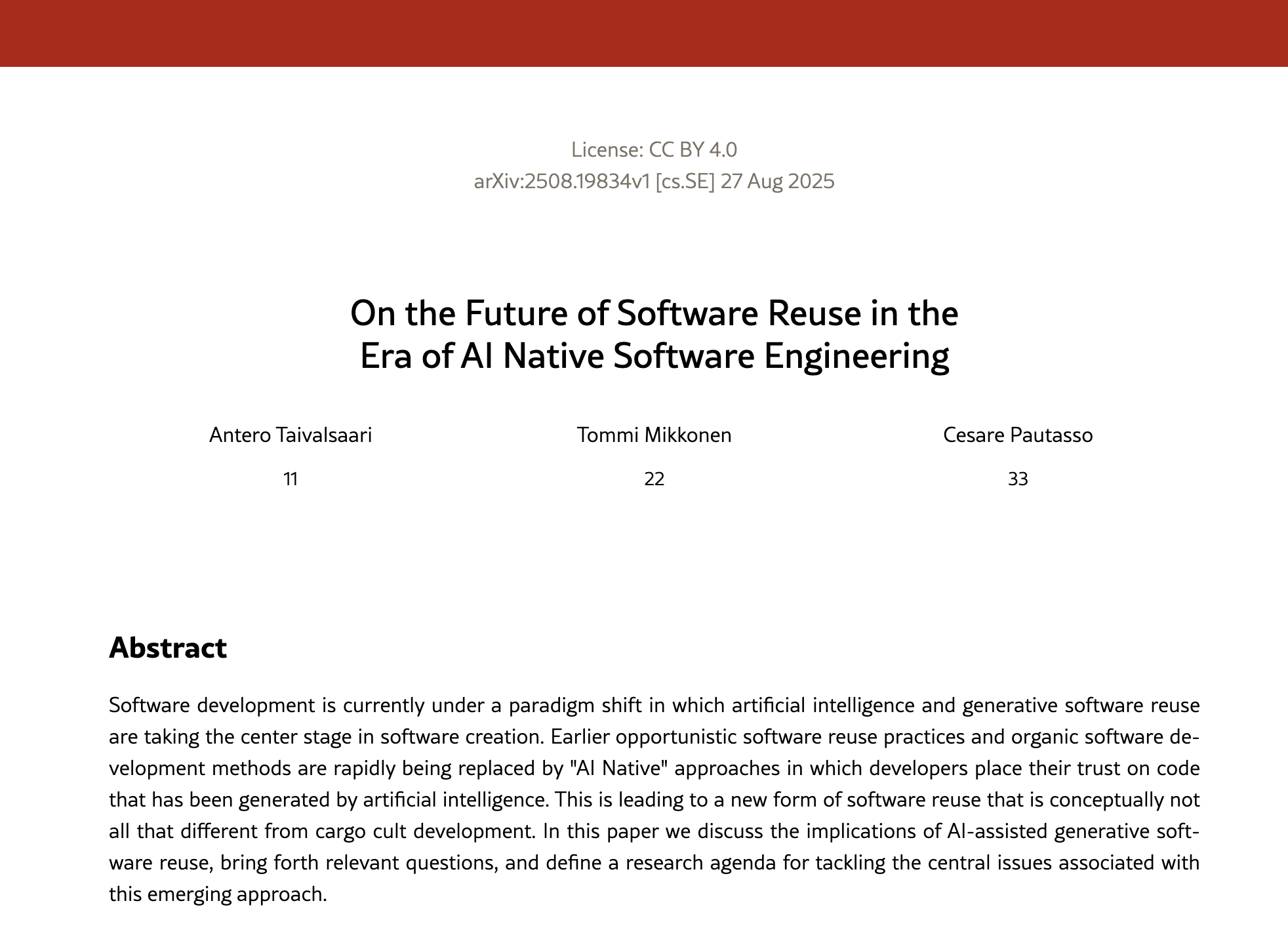 AI는 소프트웨어 재사용의 개념을 완전히 확장시켰다.
코드를 다시 쓰는 시대에서, 이제는 서비스 자체를 다시 쓰는 시대로.
MicroSaaS 인수는 결국 ‘재사용의 시장화된 형태’다(출처: arxiv.org)