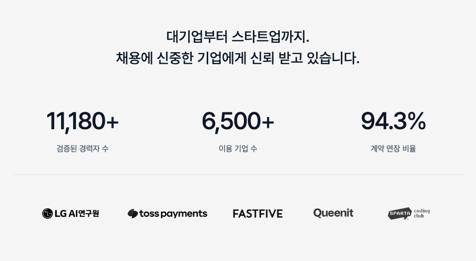 이미 검증된 경력자 프리랜서가 만 명을 넘었어요. (DIO 랜딩페이지)