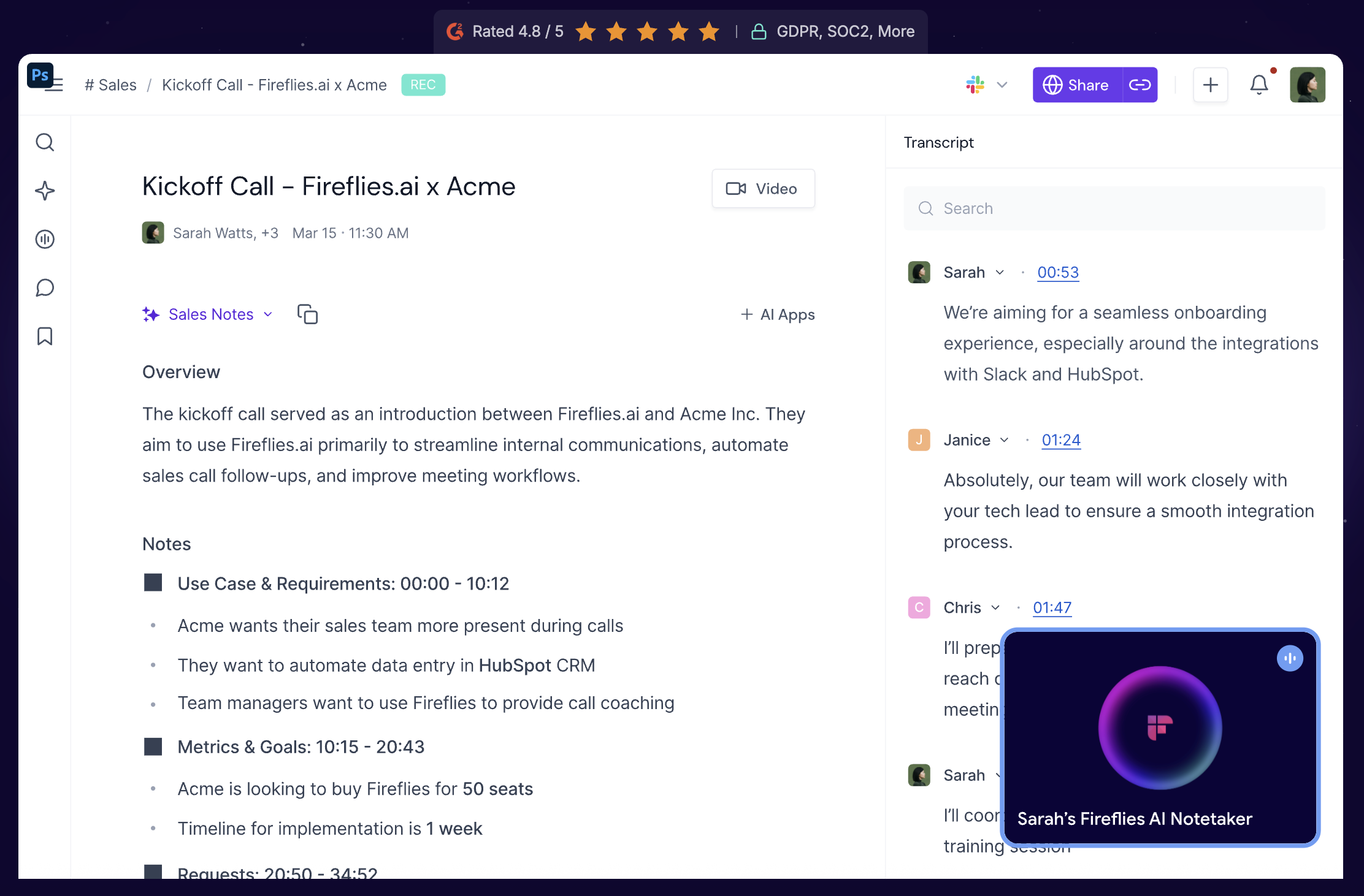 출처 : fireflies.ai