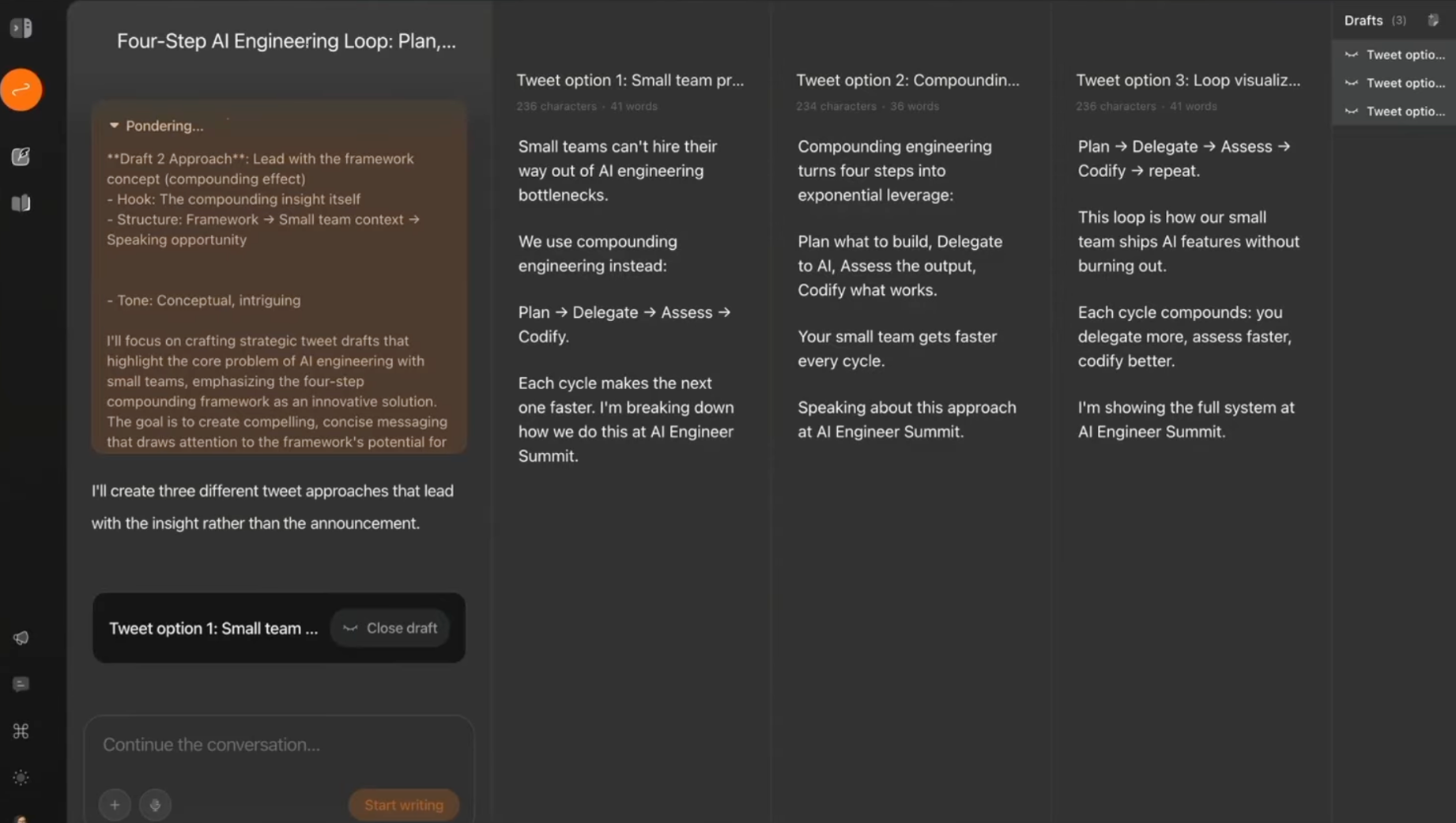 출처:Youtube 'Dispatch from the Future:building an AI-native Company – Dan Shipper, Every, AI & I'