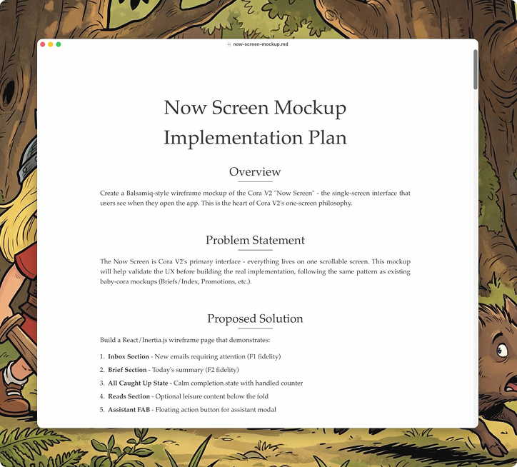 코라 기능에 대한 기획 문서 출처 : every.to 'Compound Engineering: How Every Codes With Agents'