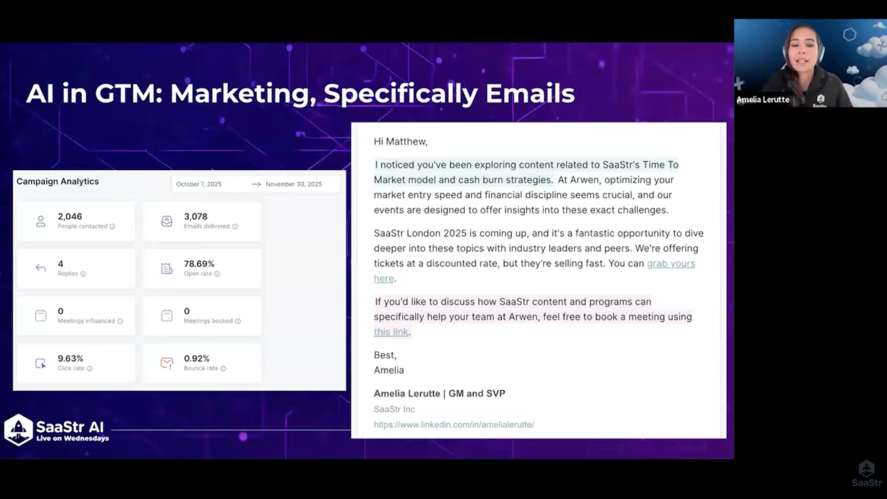 출처 :&nbsp;How We Use 20+ AI Agents for Marketing & Go-to-Market with SaaStr's CEO and Chief AI Officer 캡처&nbsp;