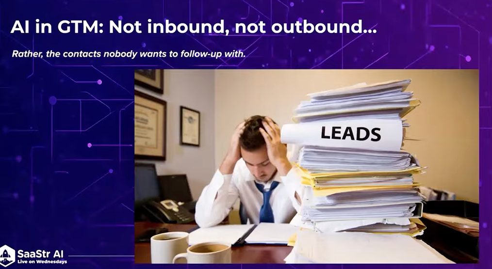 출처 :&nbsp;6 Months Later, How Our AI SDRs Actually Work as AI Runs GTM with SaaStr's CEO and Chief AI Officer 캡처