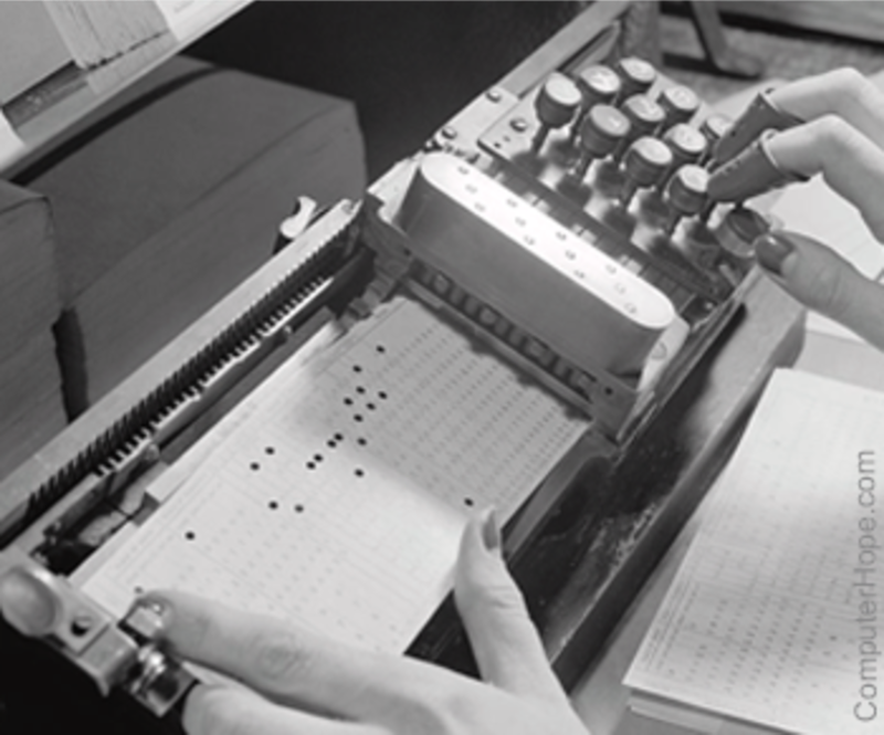 펀치카드로 코딩하던 시절..이미지 출처 :&nbsp;computerhope.com