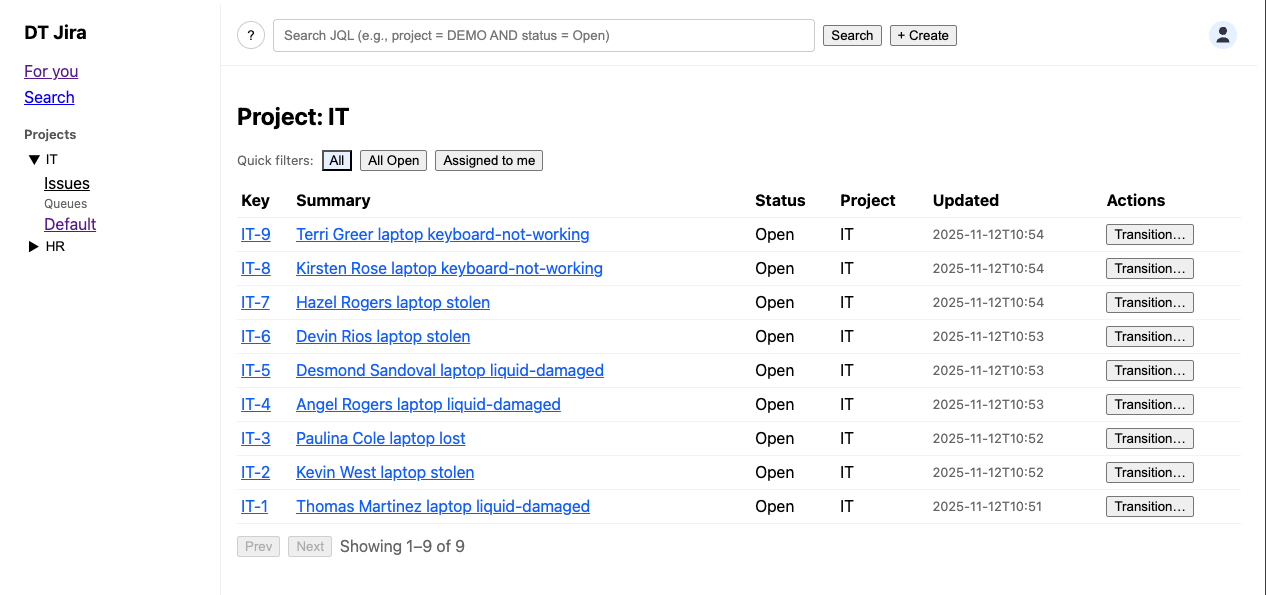 에이전트가 만든 'Jira 시뮬레이션'.이미지 출처 :&nbsp;factory.strongdm.ai