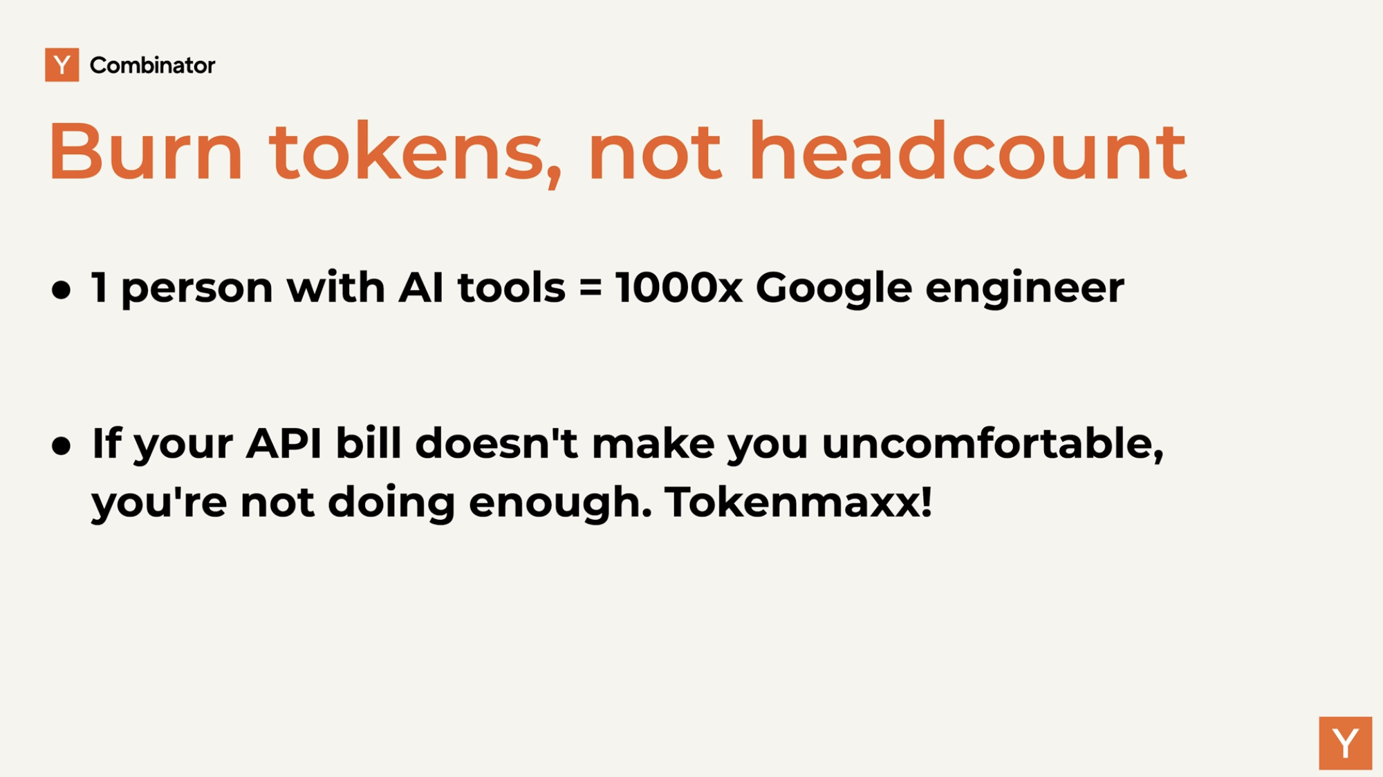 이미지 출처 : Youtube 'How To Build A Company With AI From The Ground Up' by&nbsp;Y Combinator