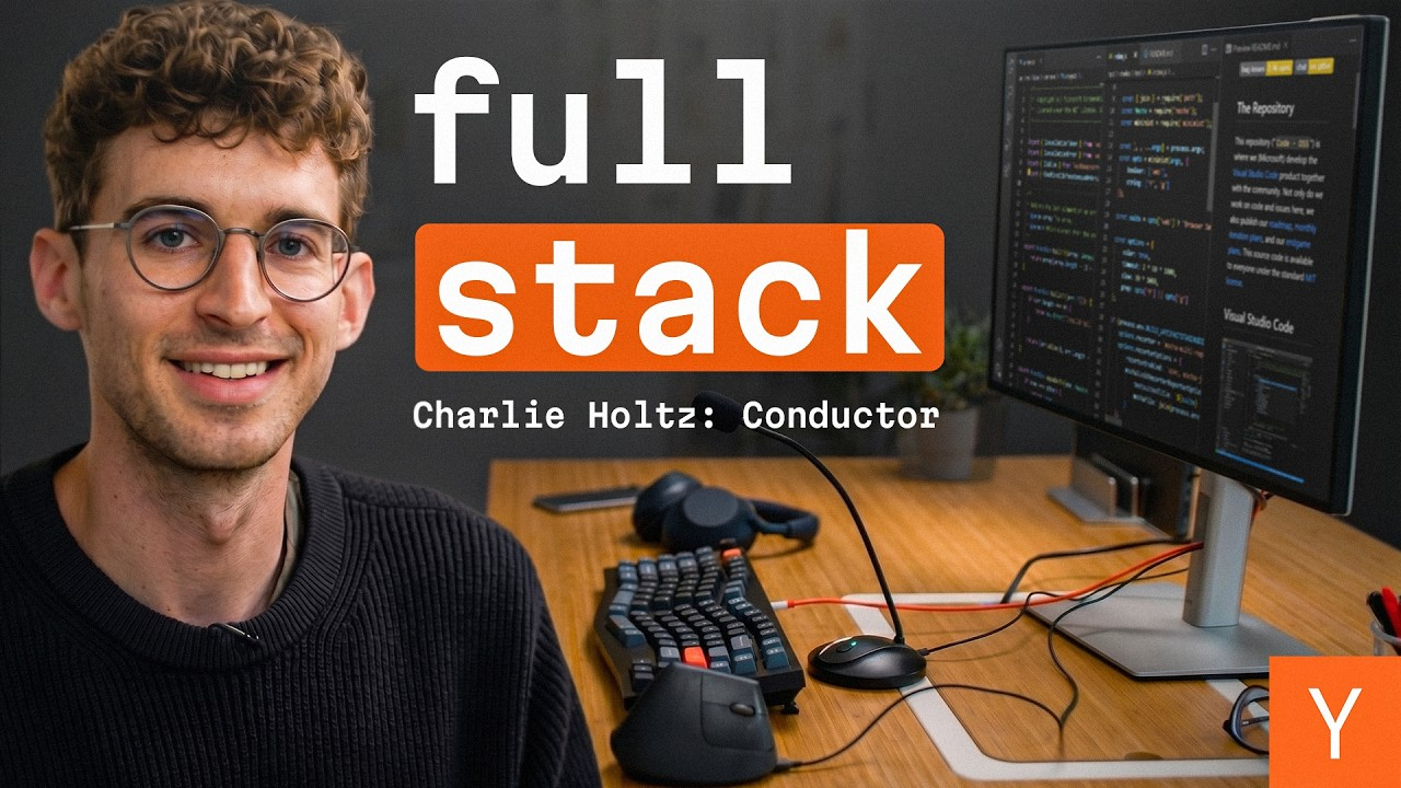 이미지 출처: Youtube 'Conductor CEO Charlie Holtz Walks Us Through His AI Coding Setup', from Y Combinator