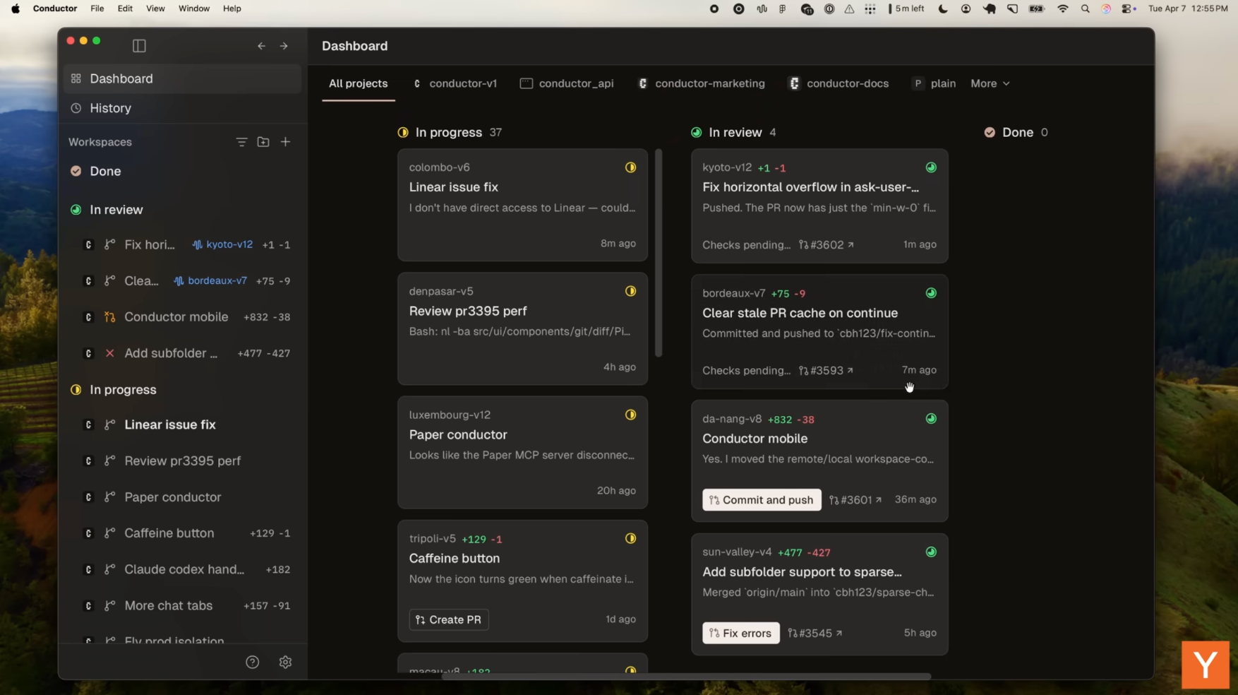 이미지 출처: Youtube 'Conductor CEO Charlie Holtz Walks Us Through His AI Coding Setup', from Y Combinator