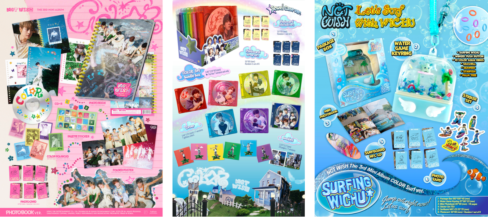 NCT WISH [COLOR] - <Photobook Ver.> / <Jewel Case Ver.> / <Surf Ver.〉 