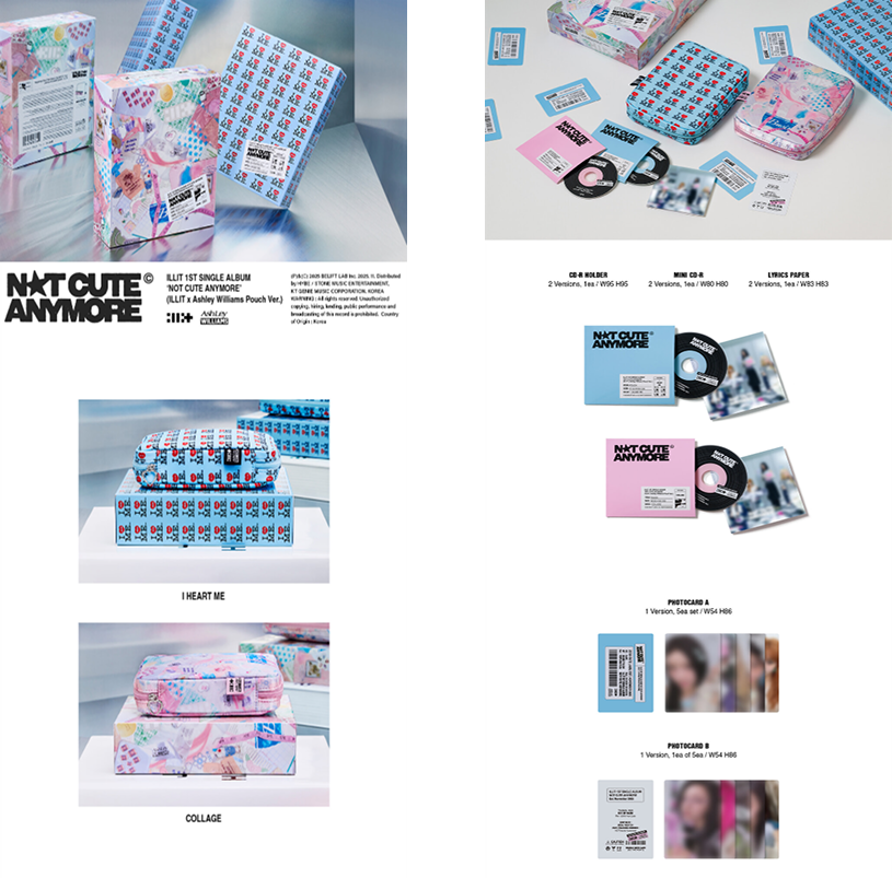 [NOT CUTE ANYMORE] Album Details - ILLIT X Ashley Williams Pouch Ver.