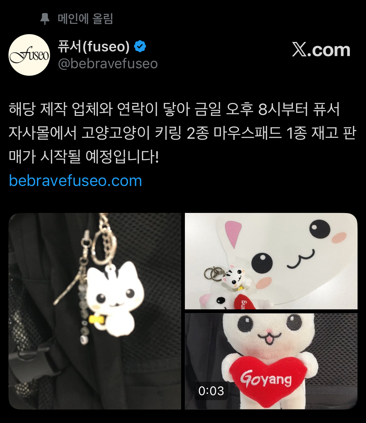 ⓒ 퓨서(fuseo) X&nbsp;공식 계정