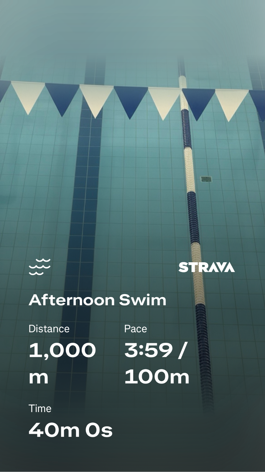 25년의 마지막 수영 기록. 25m를 40번 돌았습니다.