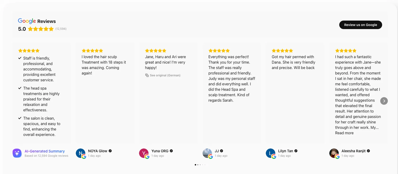 실제 준오헤어 글로벌 리뷰