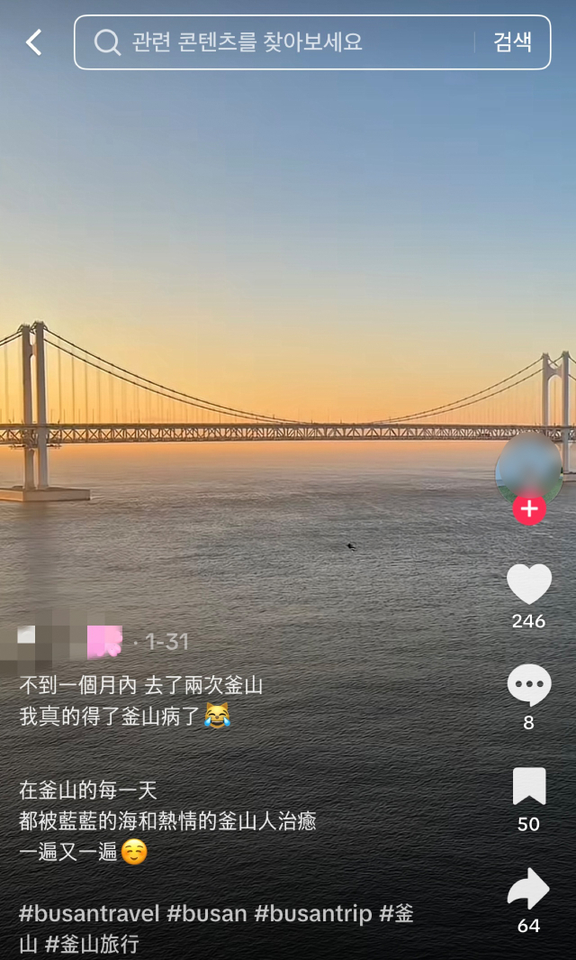대만 SNS에서 유행이라는 '부산병'