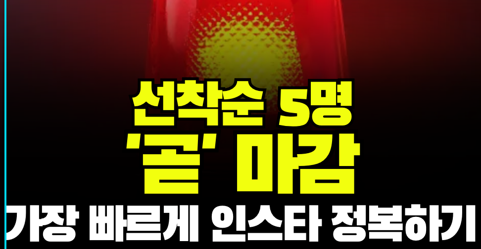 🚨 올해가 마지막, 선착순 5명의 썸네일 이미지