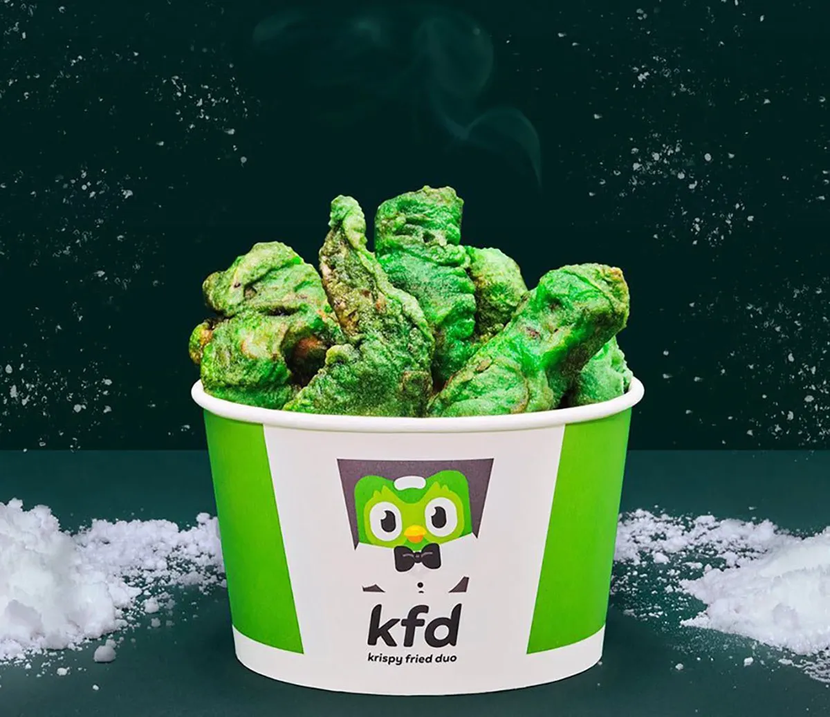 [출처: 듀오링고 일본] 듀오링고 X KFC 콜라보 치킨.