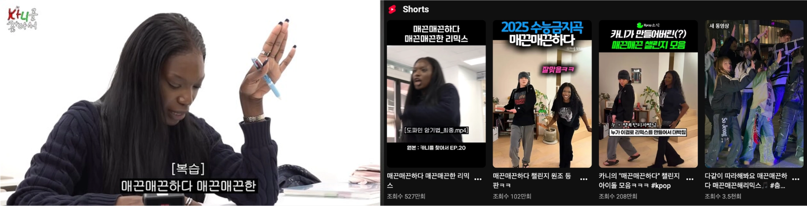 [출처: 유튜브캡처 및 @광 gwang series] 댄서 카니의 매끈매끈하다울퉁불퉁하다 챌린지.&nbsp;