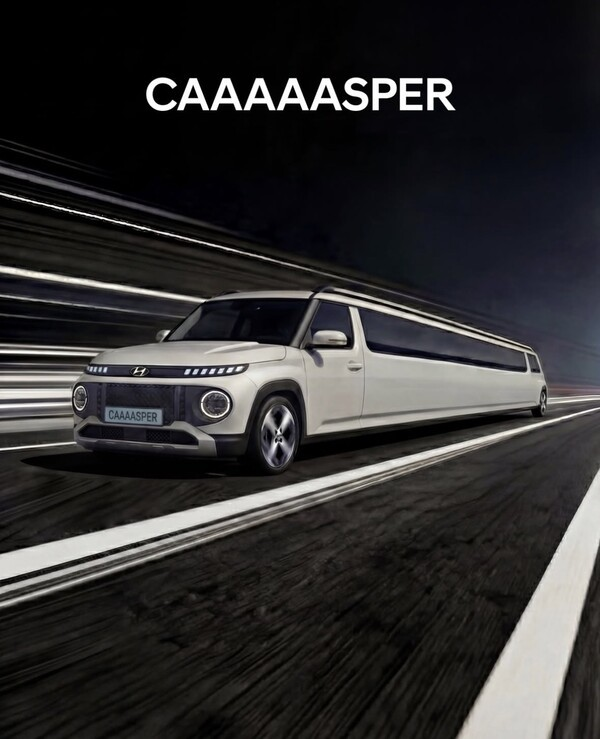 [출처: 현대자동차 인스타그램] CASPER의 공간 활용성을 극단적으로 늘린 현대자동차의 CAAAAASPER.