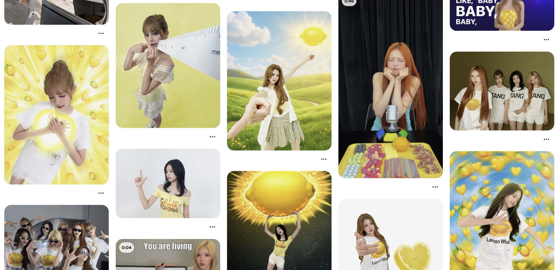 &nbsp; [출처: Pinterest]&nbsp;핀터레스트를 활용한 하츠투하츠의 미니 2집 ‘레몬탱’ 마케팅.&nbsp;&nbsp;