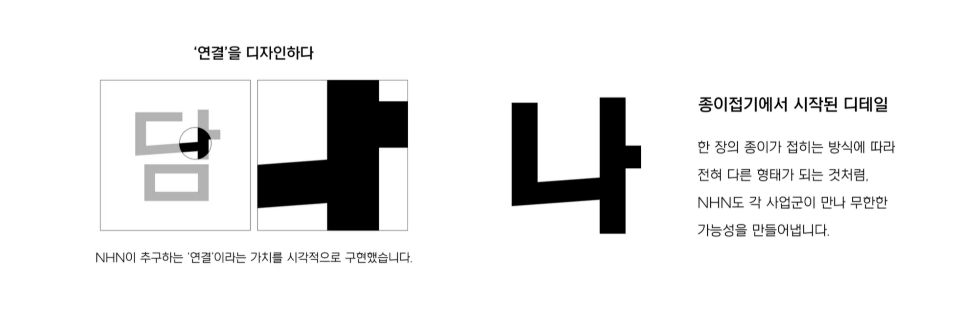 [출처: NHN Youtube] 다양한 계열사의 CI와 공식 커뮤니케이션에 NHN Sans를 적용해 브랜드 일관성을 통일한 NHN.