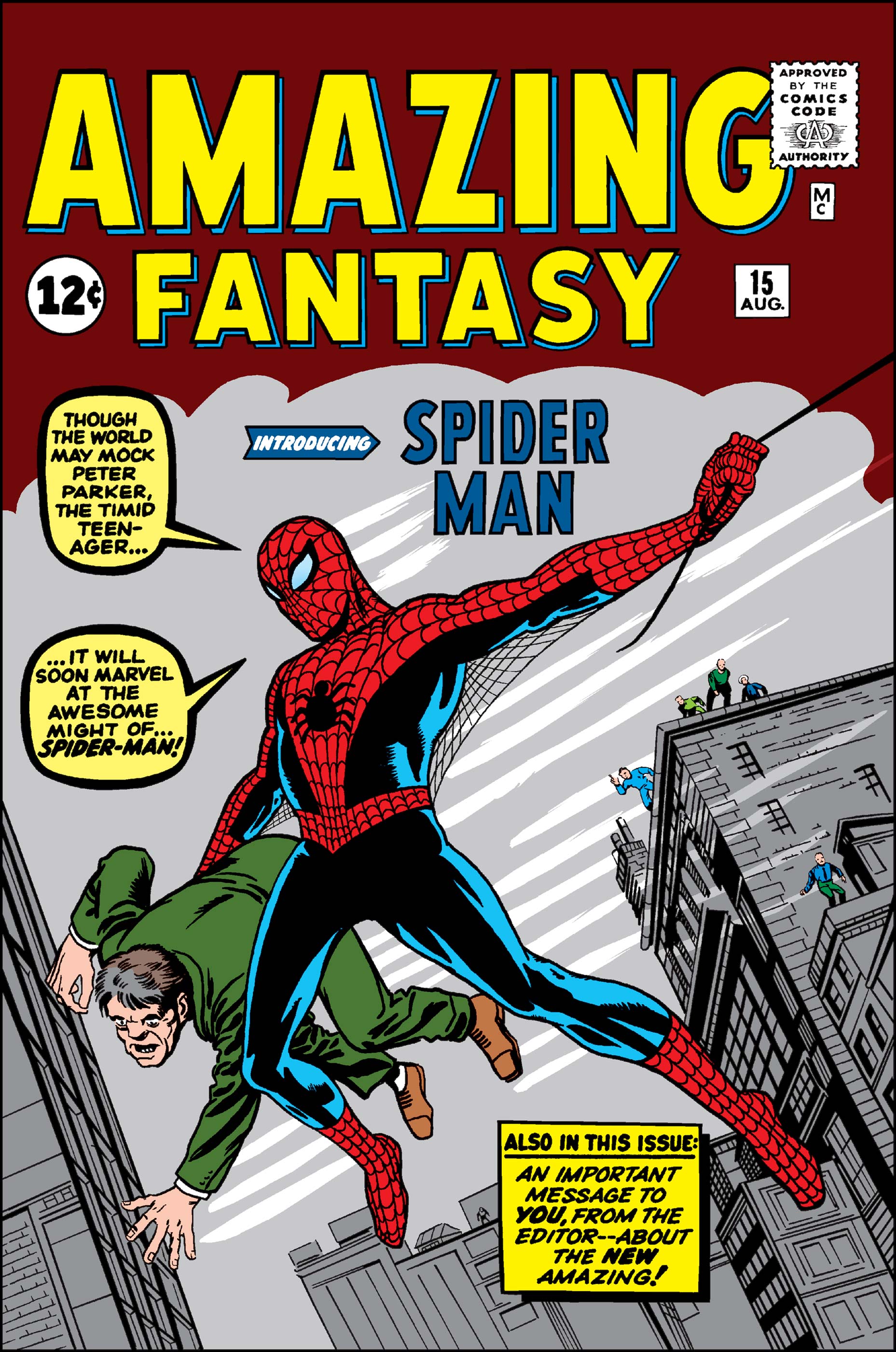 [출처: MARVEL] 스파이더맨이 처음 등장하는 코믹스 <어메이징 판타지(Amazing Fantasy) #15>.