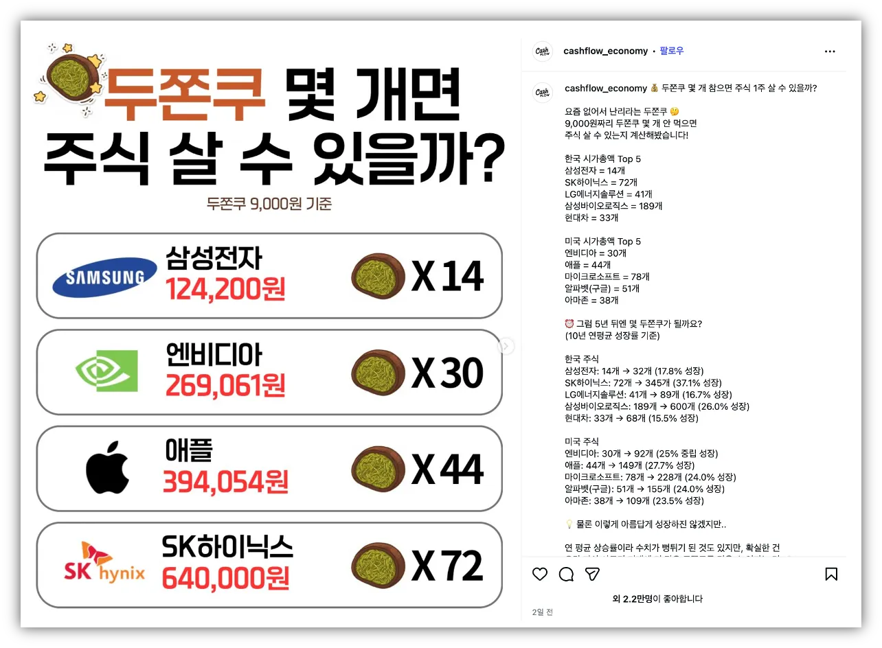 출처 : 인스타그램 @cashflow_economy