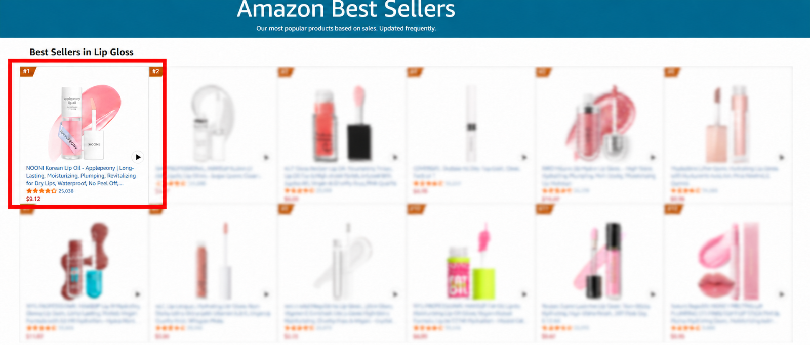 &nbsp; Nooni Apple Lip Oil, Amazon Lip Gloss Category #1&nbsp;&nbsp;