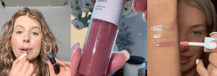 Nooni Lip Oil Shimmer๋ฅผ ์กฐ๋ช
ํ TikTok ์ฝํ
์ธ ์ข์ธก๋ถํฐ @itsmakeupbymelissam, @sandrasfavoritefinds, @morganliving