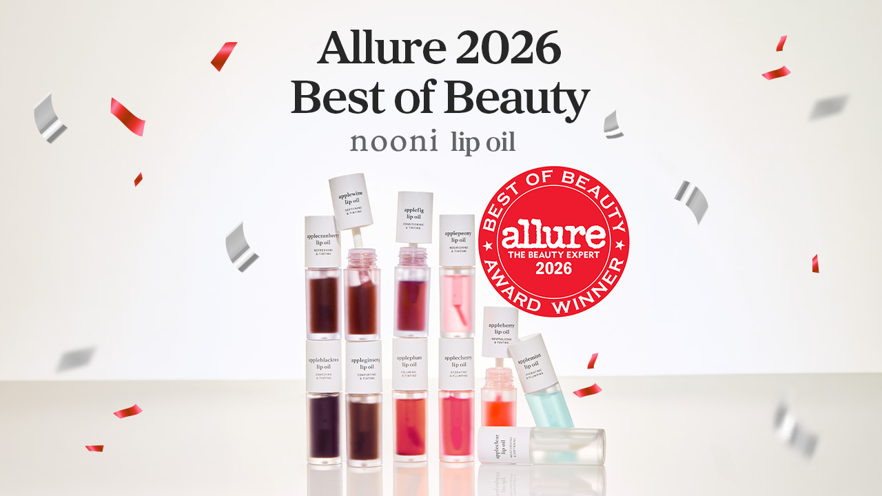[Read the article: “NOONI'S VIRAL APPLE SEED LIP OIL WINSPRESTIGIOUS 2026 ALLURE CLEAN BEST OF BEAUTY AWARD FOR LIP OIL”]
