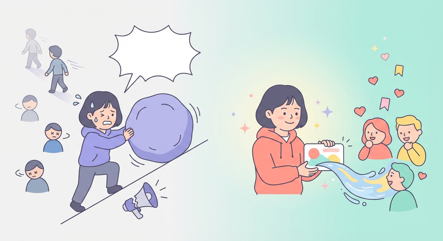 억지로 시키는게 얼마나 싫은지 우리는 잘 알죠.