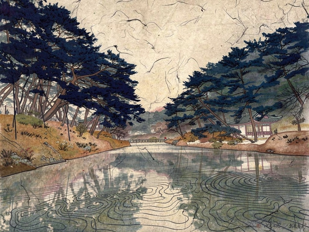 <솔바람 머무는 죽계의 시간>&nbsp;붉은 줄기의 적송 군락 사이로 흐르는 죽계천을 사이에 두고,&nbsp;경렴정과 취한대가 마주 대한다. ‘취한(翠寒)’이라는 이름처럼 푸른 산의 기운과 차가운 물의 기운이 어우러져 청량한 선비의 기상을 보여준다.&nbsp;굽이치는 소나무가 호위하듯 감싸 안은 물길 위로 선비의 올곧은 정신이 윤슬처럼 번진다.&nbsp;경렴정 마루에 앉아 죽계수를 바라보던 옛사람의 시선도 이토록 그윽했을 테다.&nbsp;푸른 솔과 정자의 풍광이 마치 시간이 멈춘 천 년의 원림을 두둔한다.&nbsp;물결 무늬 하나하나에 바람의 결이 느껴진다. (2025.02.28.)