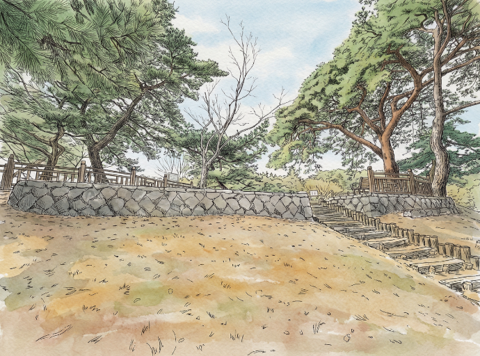 후선각/임소정 터(2023.02.20. 촬영실사, AI 화풍 리터칭)