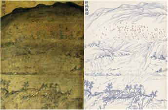 &nbsp; 제2도&nbsp;〈반구관등(伴鷗觀燈)〉&nbsp;-&nbsp;반구정에서 초파일 안동부성 민가에 내걸린 연등을 구경하는 풍경&nbsp;&nbsp;