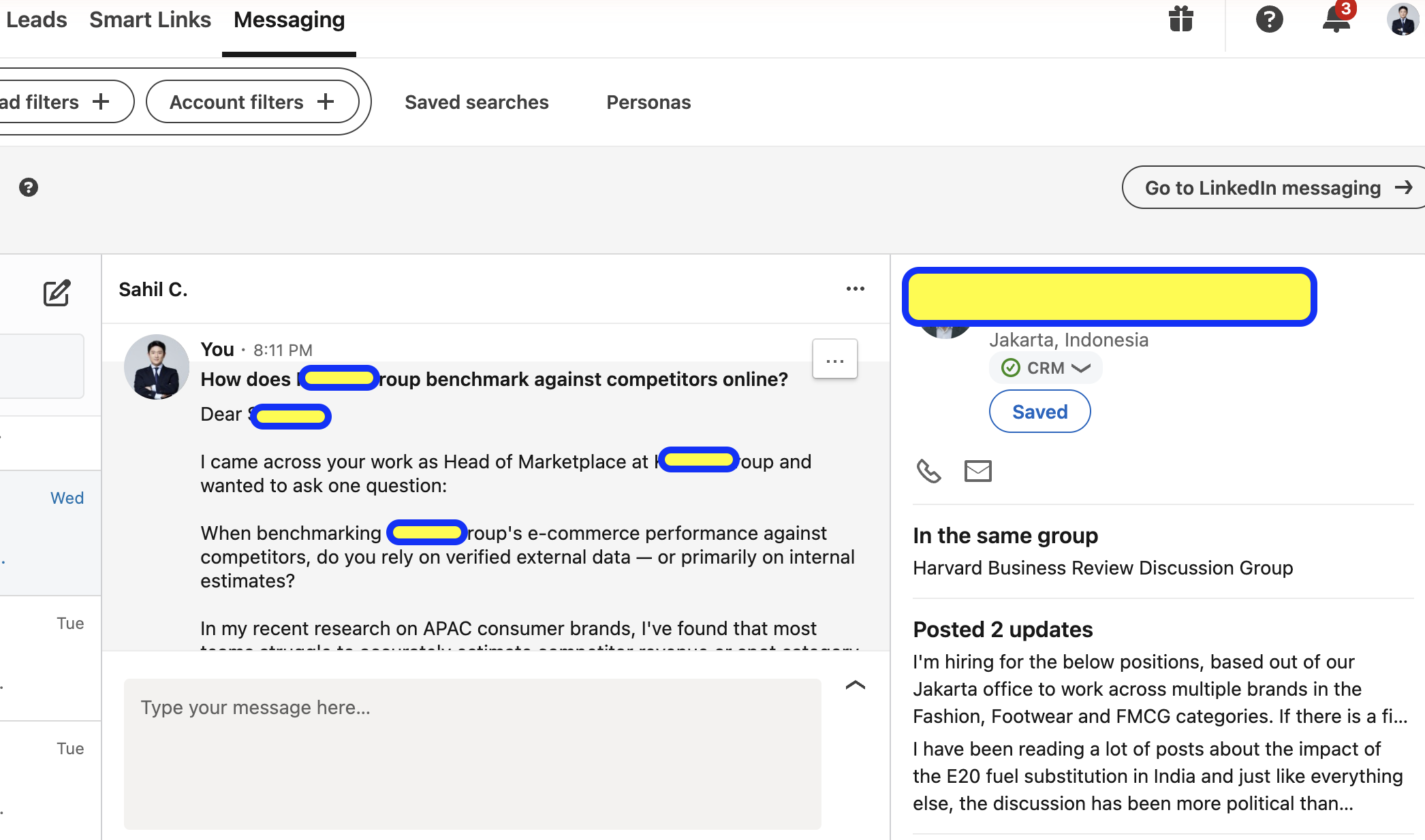 초안을 잘 작성했네요. 클로드 코워크가 직접 잠재 고객의 정보를 읽고, 이메일 템플릿에서 직함, 첫 질문 내용을 맞춤형으로 작성합니다.