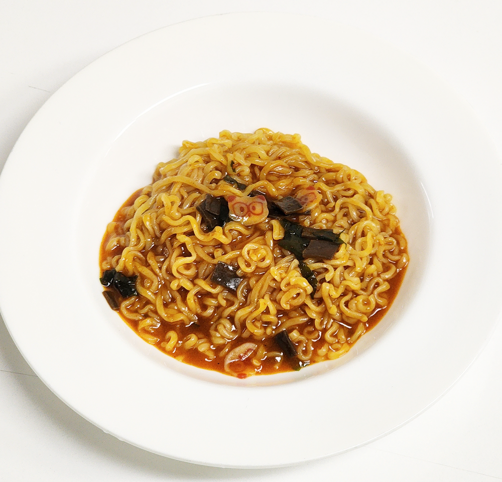 전자레인지로 조리한 모습