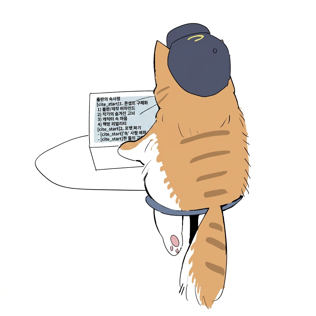작업하고 있는 노르웨이숲