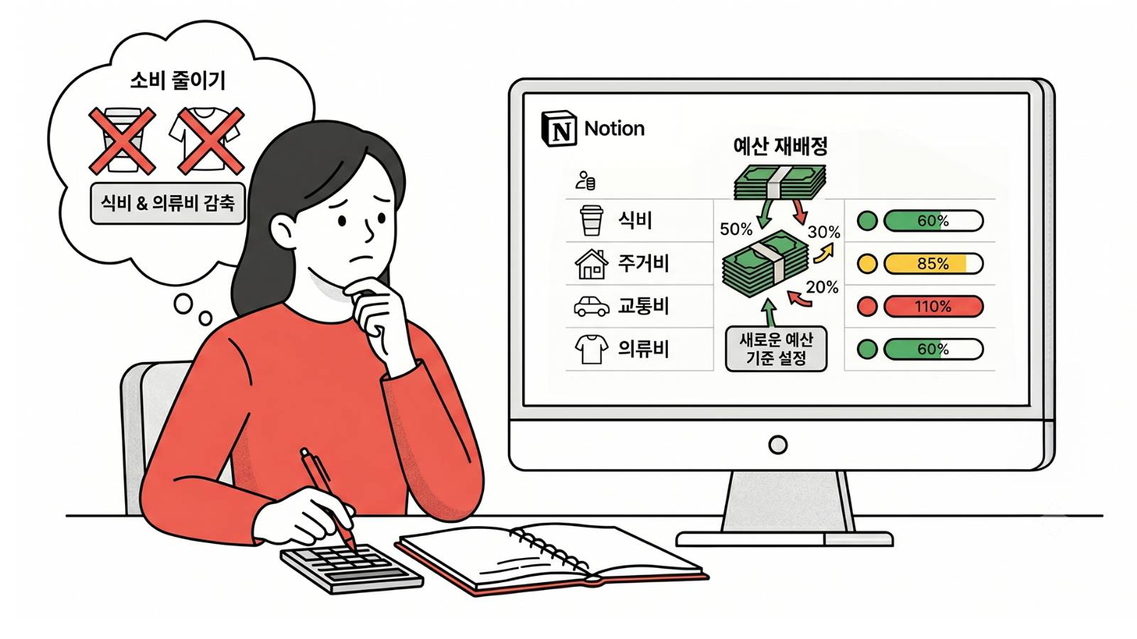 수식은 계산 문제가 아니라, 지금 멈춰야 할 때를 알려주는 신호등이에요. (나노바나나 생성/ 편집: 넛쥐)