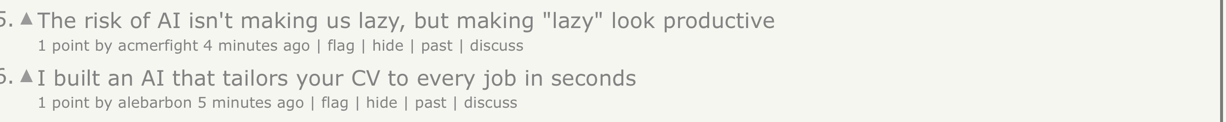 HackerNews에 올라온 두 가지 상반된 성격의 게시물 개인적으로 웃겼습니다.