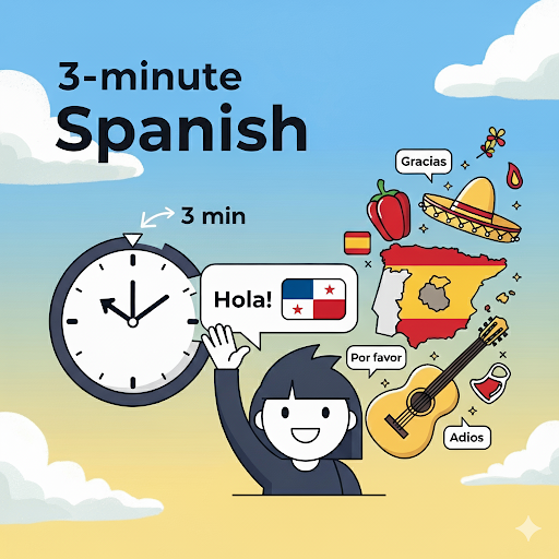 3분 스페인어 - 시간, 위치 표현 배우기의 썸네일 이미지
