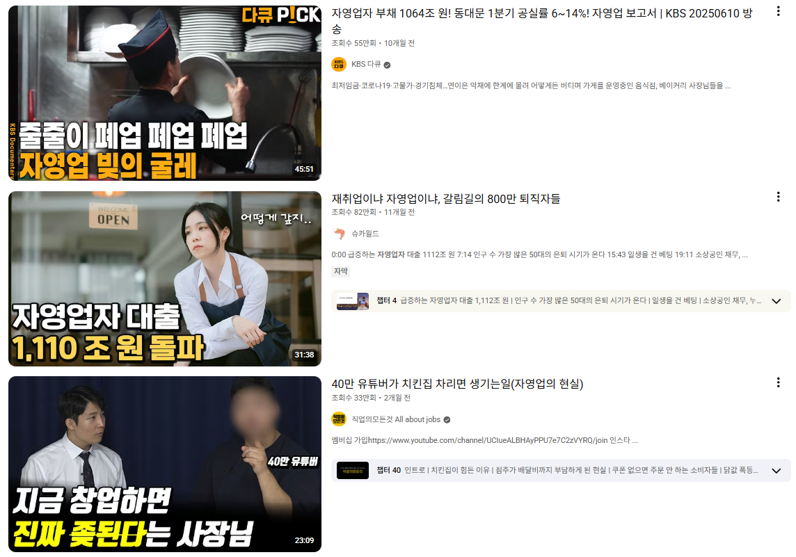 &nbsp; ⓒ 유튜브, KBS다큐 / 슈카월드 / 직업의모든&nbsp;&nbsp;