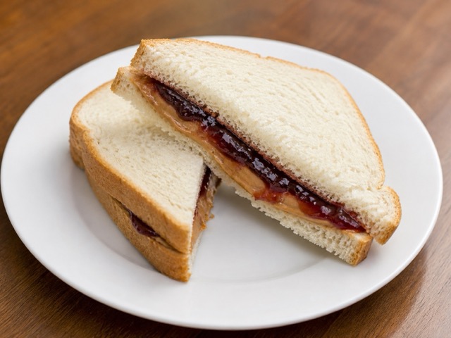 PB&J 샌드위치. AI 생성 이미지