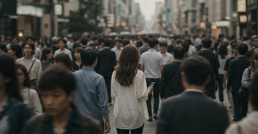 사람이 많은 공간이 먼저 보이고,