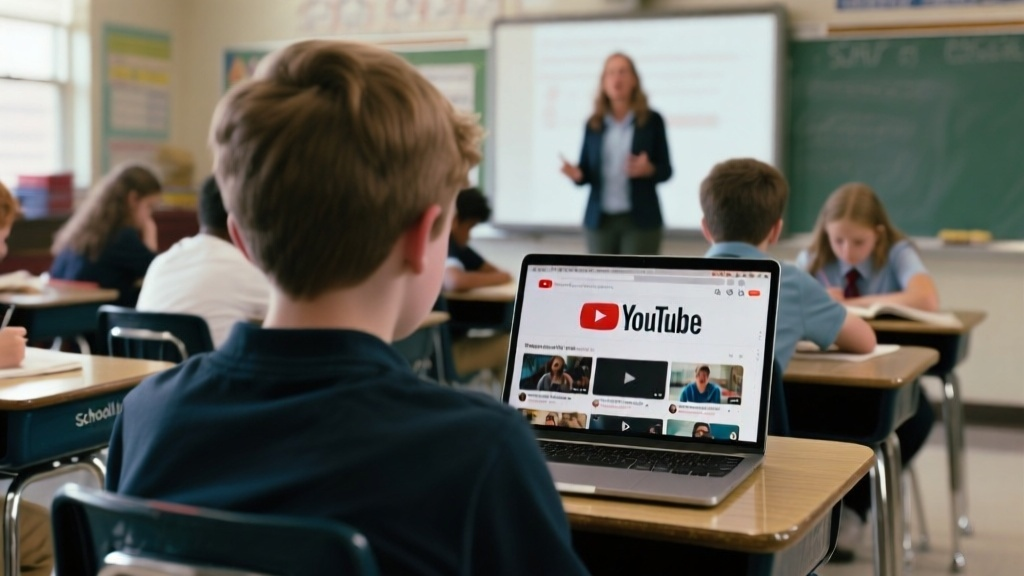 학교 지급 노트북으로 수업 시간에 무엇을 하고 있을까요?