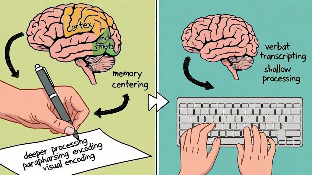 손글씨와 타이핑이 뇌에서 처리되는 방식의 차이