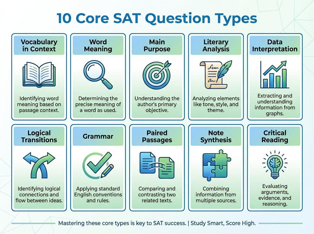 SAT는 이 10가지 유형의 조합일 뿐입니다