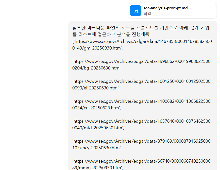 실제로 GPT에게 입력한 프롬프트