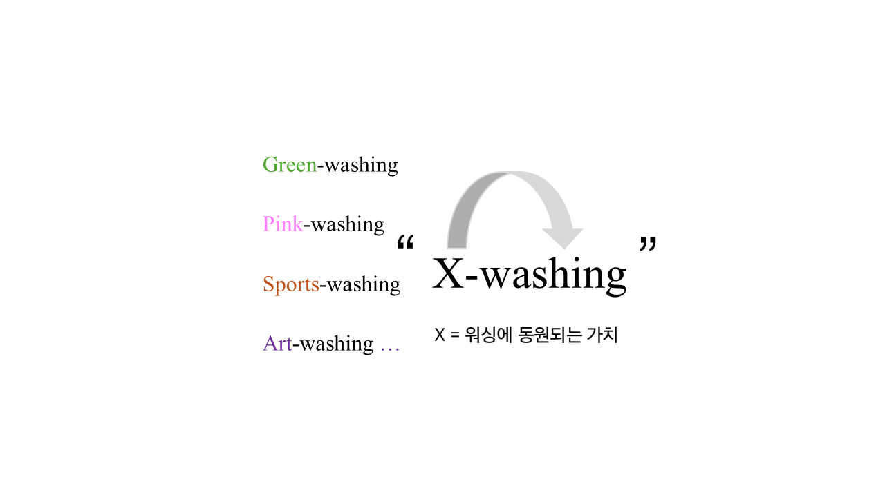 &nbsp; 합성조어&nbsp;'X-washing'의 패턴&nbsp;&nbsp;