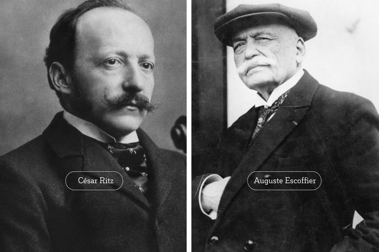 세자르 리츠(좌)와 오귀스트 에스코피에
